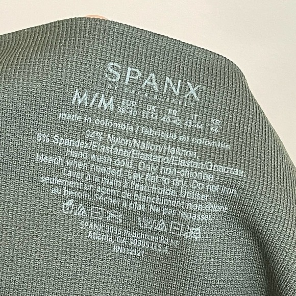 Spanx Look At Me Now Seamless High Waist Pull-On Leggings Green Camo Medium - Picture 10 of 13